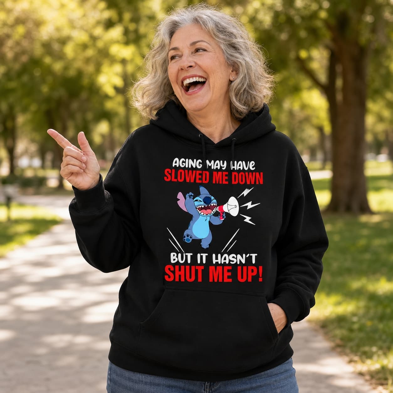Aging May Have Slowed Me Down But It Hasn’t Shut Me Up! Stitch Shirt