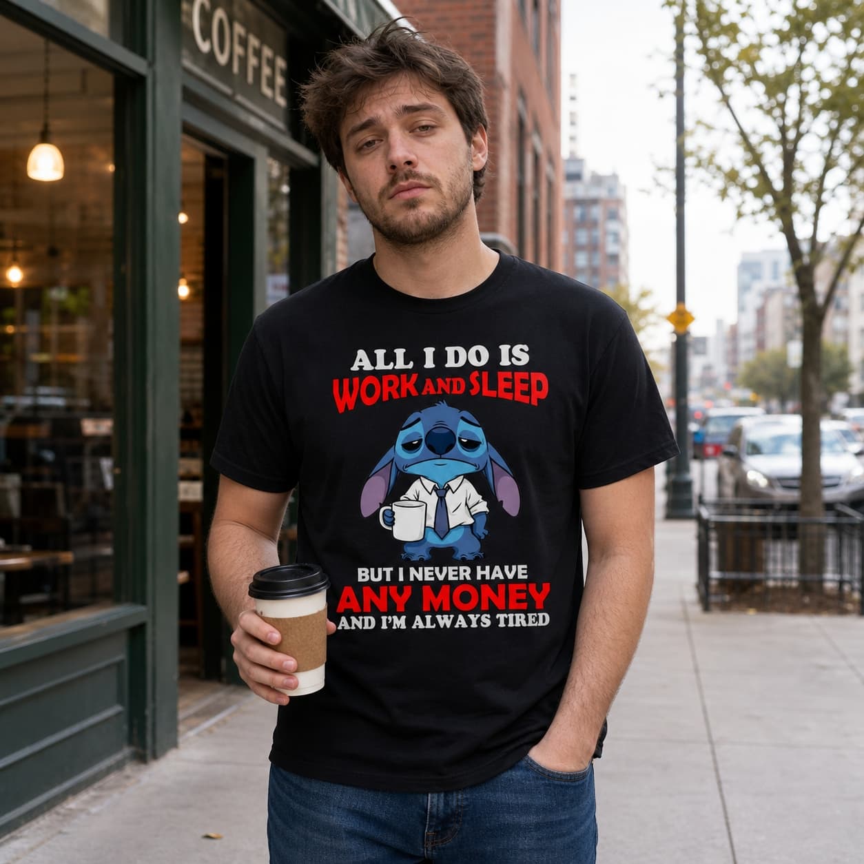 All I Do Is Work And Sleep But I Never Have Any Money And I’m Always Tired-4 Stitch Shirt