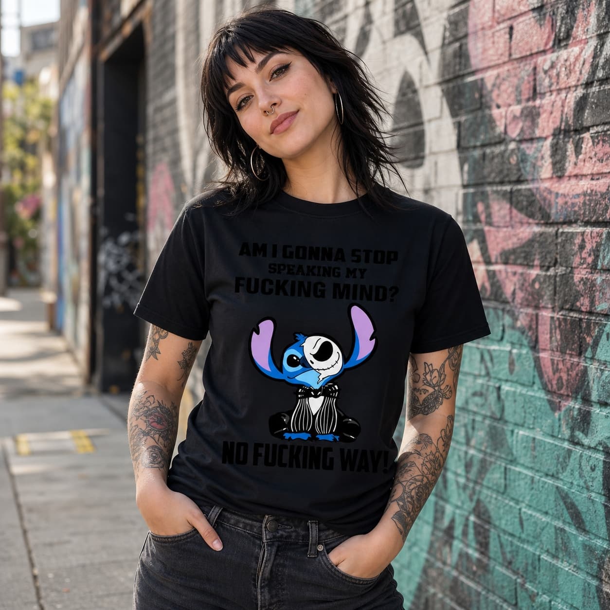 Am I Gonna Stop Fucking Mind Speaking My No Fucking Way! Stitch Shirt