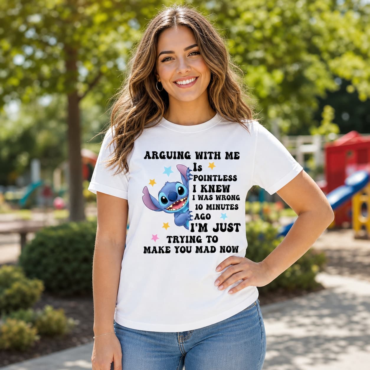 Arguing With Me Is Pointless I Knew I Was Wrong 10 Minutes Ago I’m Just Trying To Make You Mad Now Stitch Shirt