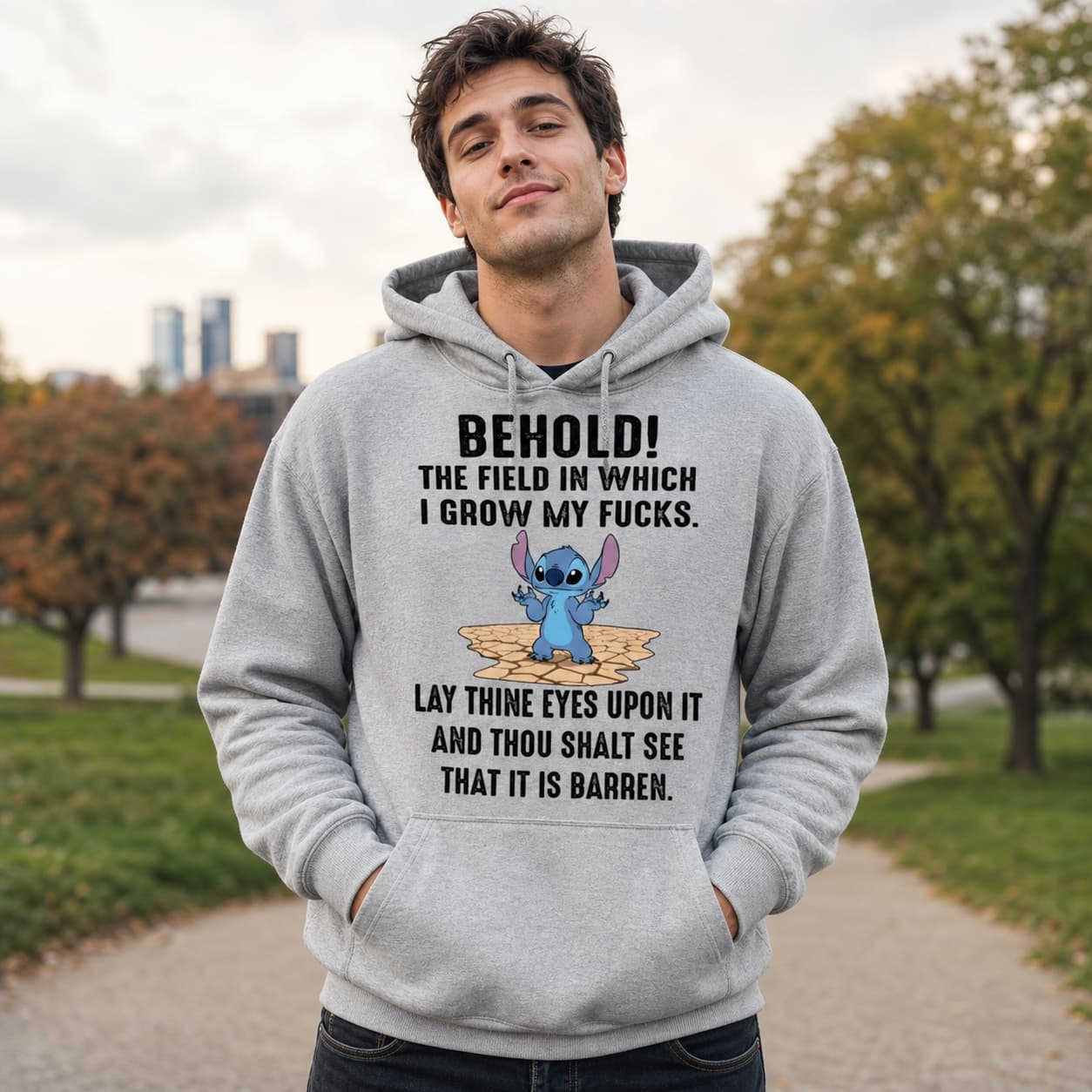Behold! The Field In Which I Grow My Fucks Lay Thine Eyes Upon It And Thou Shalt See That It Is Barren Stitch Shirt