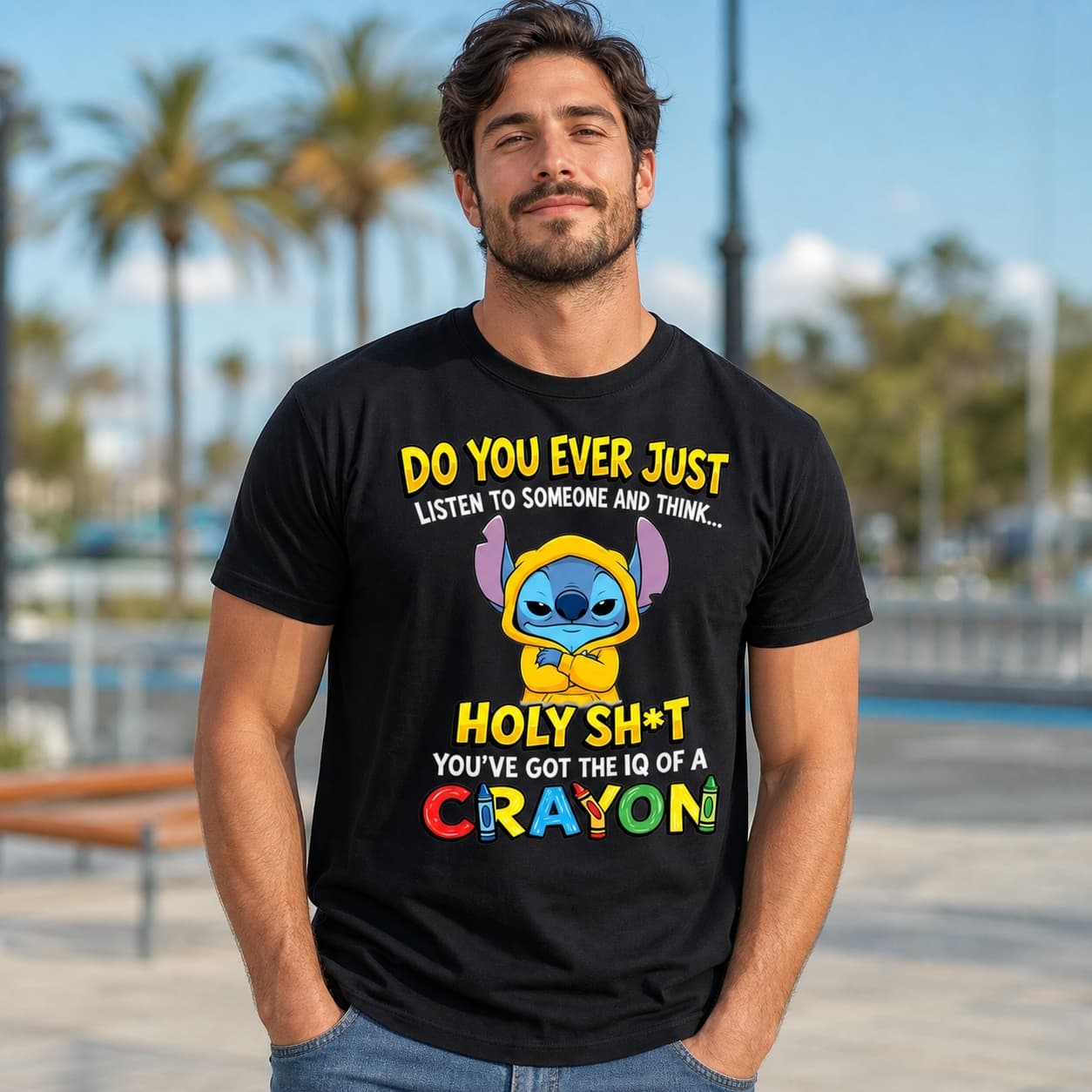 Do You Ever Just Listen To Someone And Think… Holy Sh T You’ve Got The Iq Of A Crayon Stitch Shirt