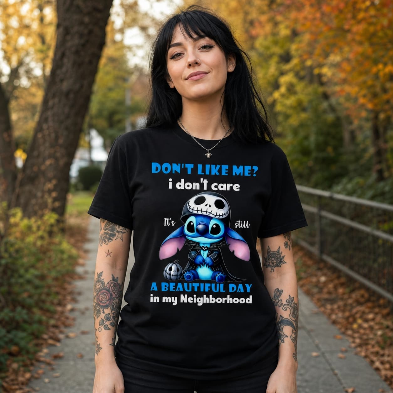 Don’t Like Me I Don’t Care It’s Still A Beautiful Day In My Neighborhood Stitch Shirt