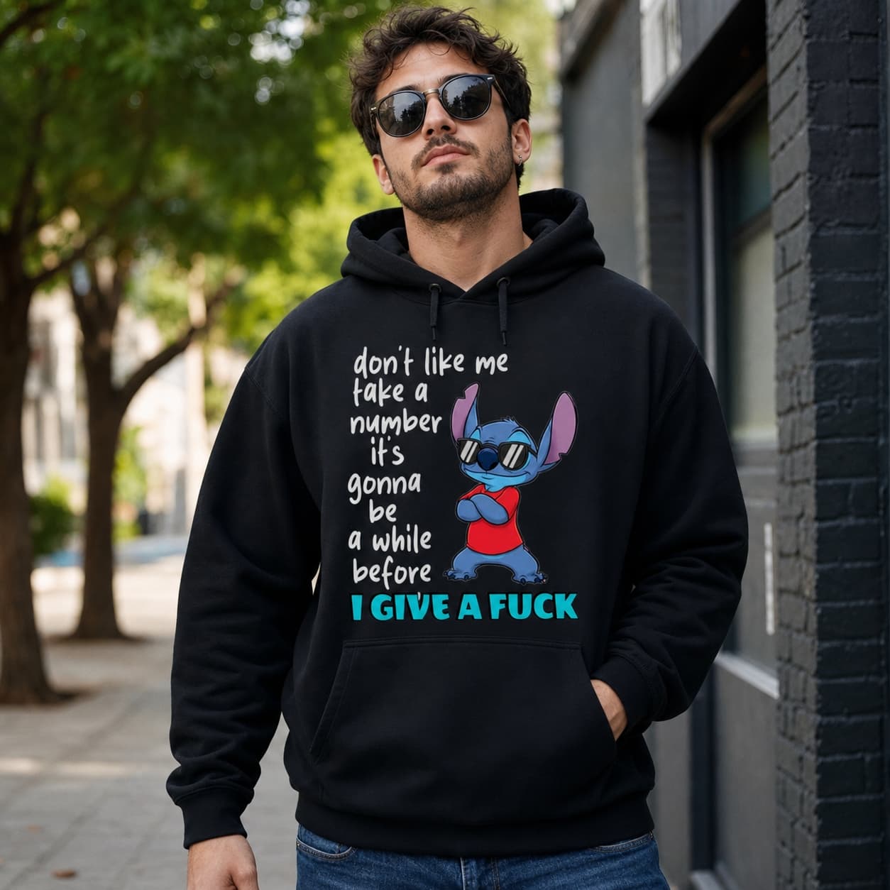 Don’t Like Me Take A Number It’s Gonna Be A While Before I Give A Fuck Stitch Shirt
