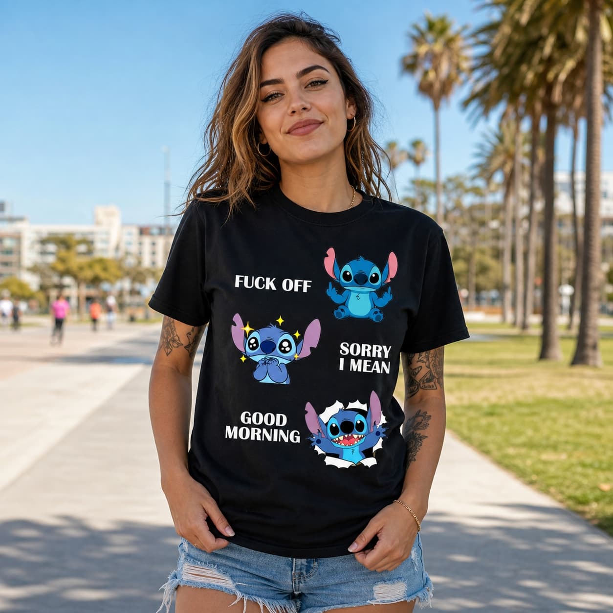 Fuck Off. Sorry I Mean. Good Morning Stitch Shirt