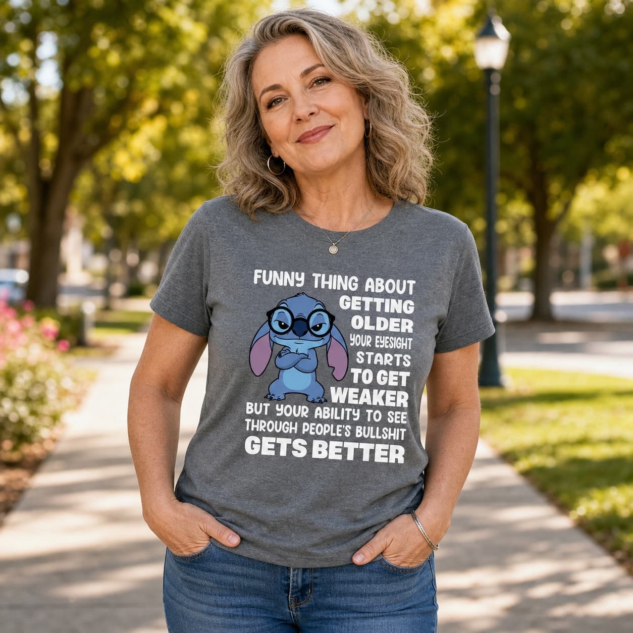 Funny Thing About Getting Older Your Eyesight Starts To Get Weaker But Your Ability To See Through People’s Bullshit Gets Better-2 Stitch Shirt