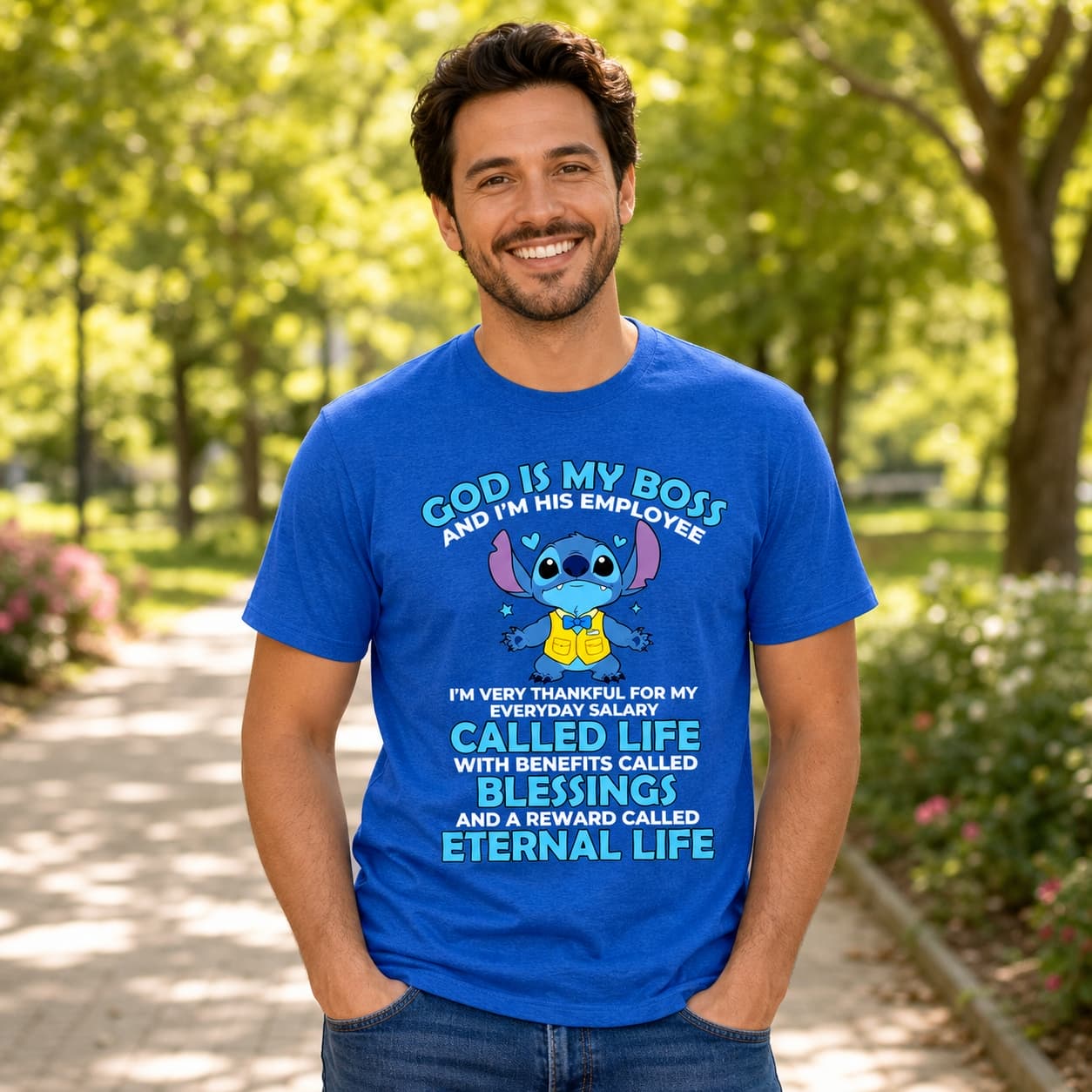 God Is My Boss Stitch Shirt