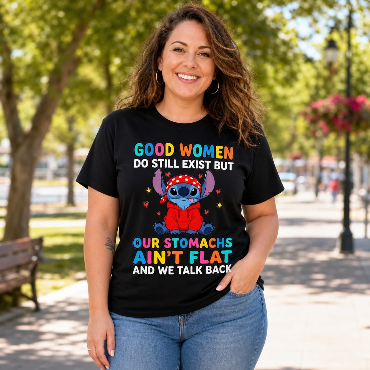 Good Women Do Still Exist But Our Stomachs Ain’t Flat And We Talk Back-5 Stitch Shirt
