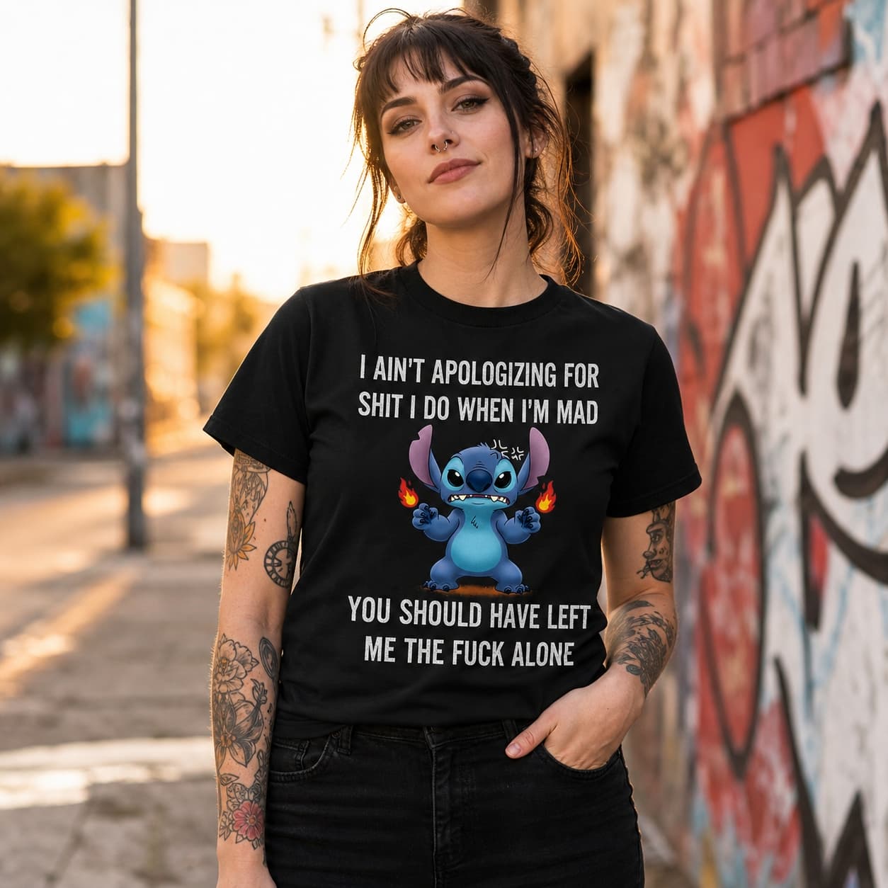 I Ain’t Apologizing For Shit I Do When I’m Mad You Should Have Left Me The Fuck Alone Stitch Shirt