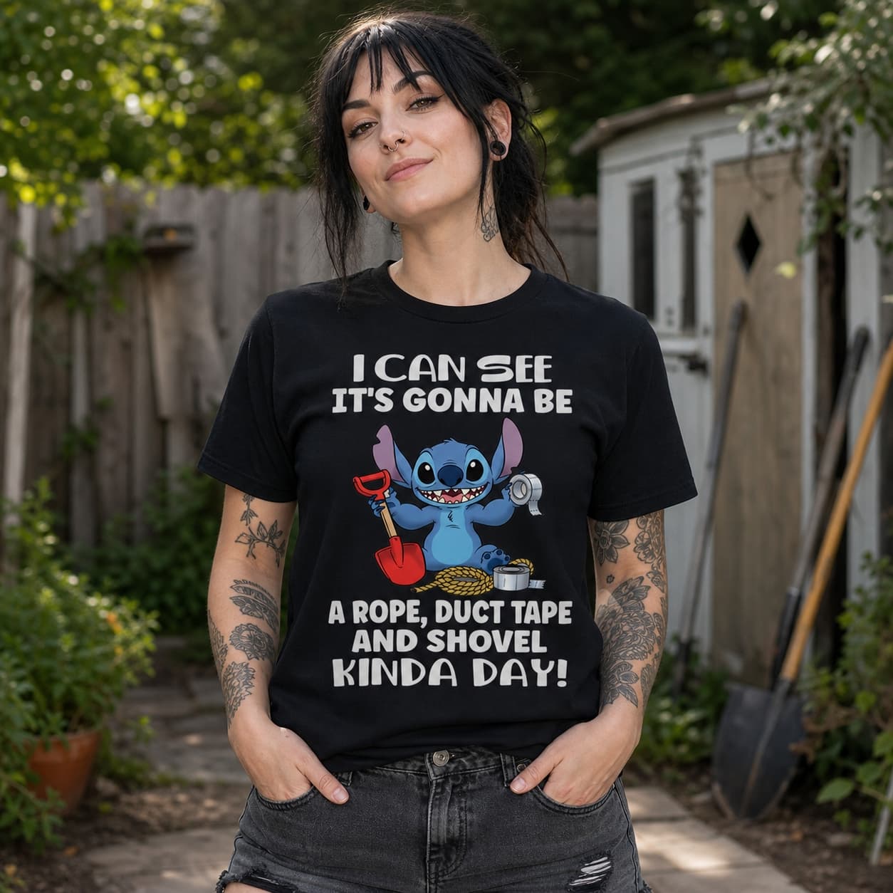 I Can See It’s Gonna Be A Rope Duct Tape And Shovel Kinda Day-2 Stitch Shirt