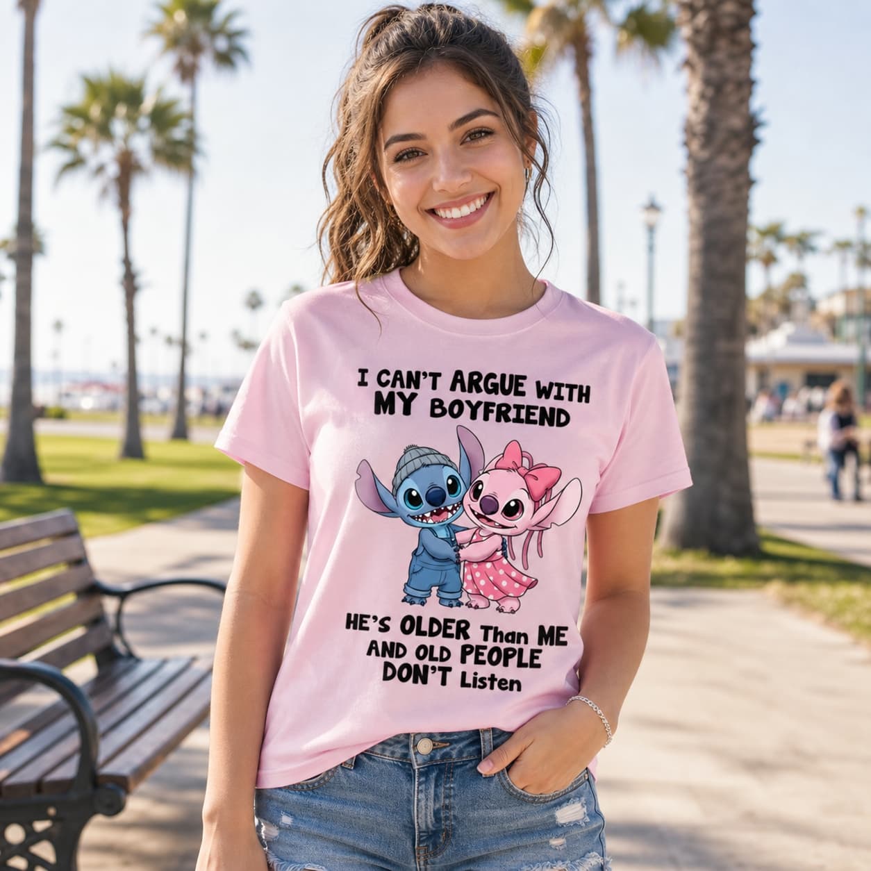 I Can’t Argue With My Husband He’s Older Than Me And Old People Dont Listen-3 Stitch Shirt