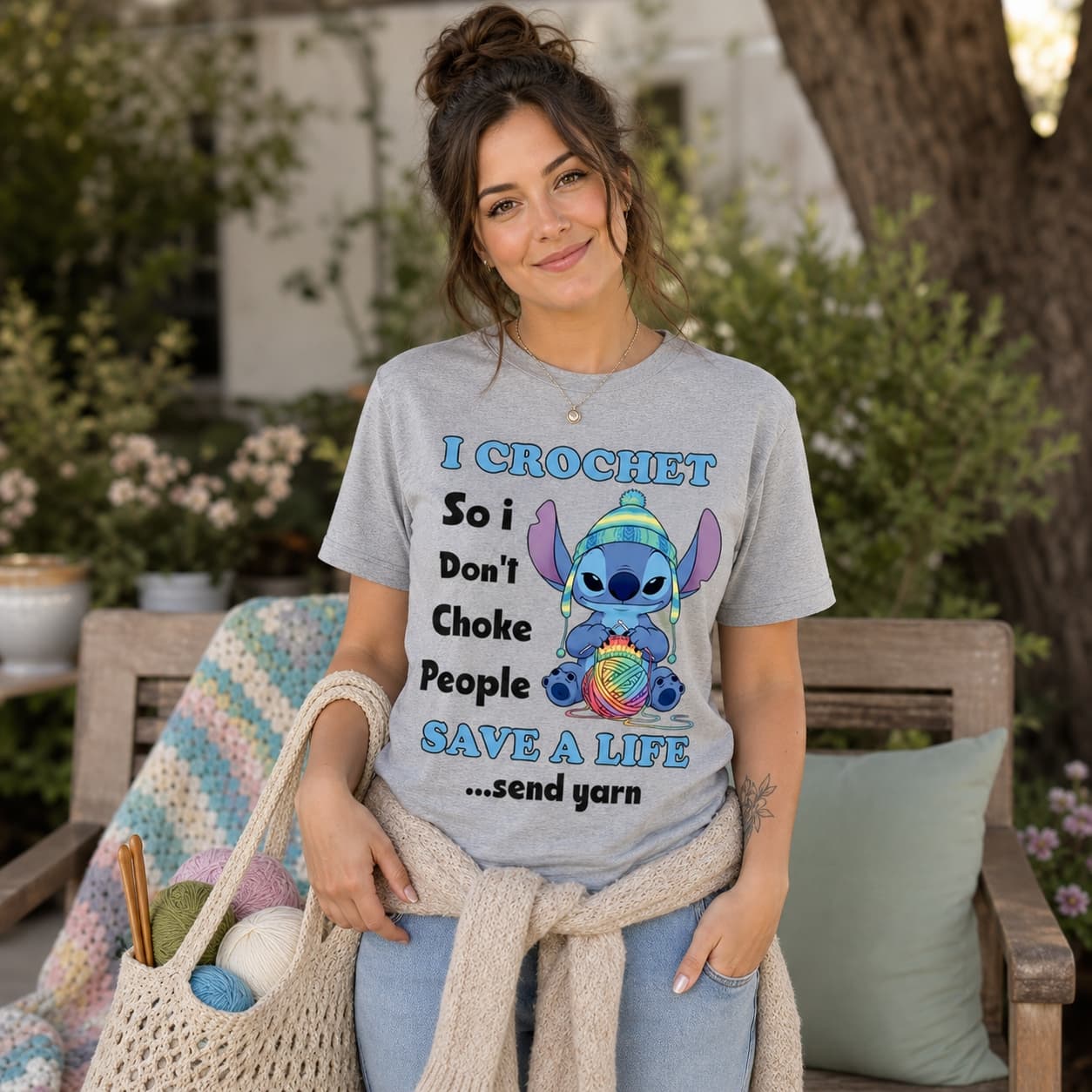 I Crochet So I Don’t Choke People Save A Life Send Yarn Stitch Shirt