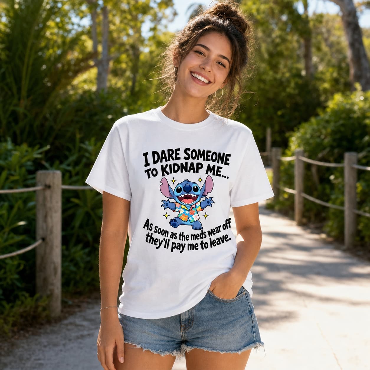 I Dare Someone To Kidnap Me… As Soon As The Meds Wear Off They’ll Pay Me To Leave Stitch Shirt