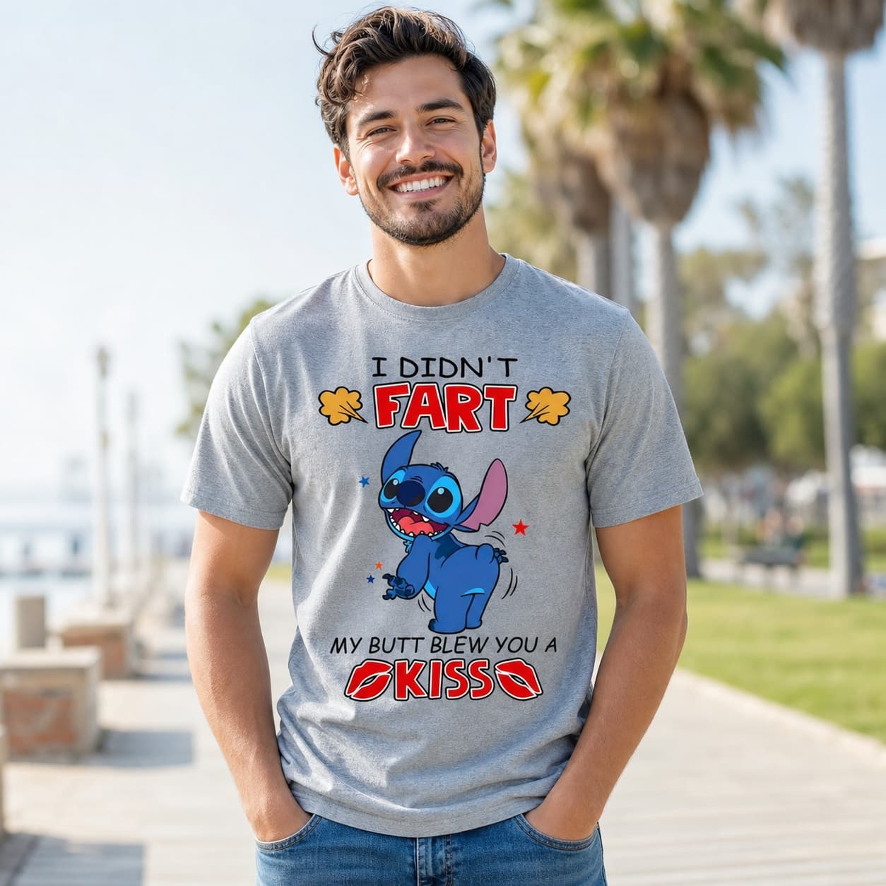 I Didn’t Fart My Butt Blew You A Kiss-2 Stitch Shirt
