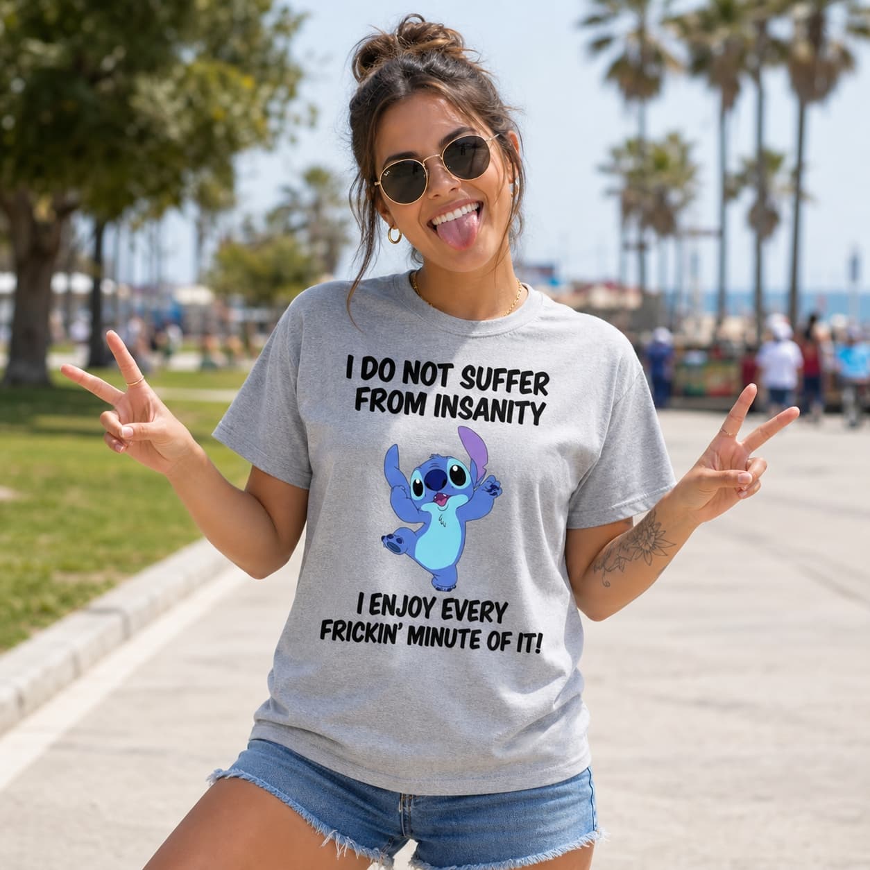 I Do Not Suffer From Insanity I Enjoy Every Frickin Minute Of It Stitch Shirt