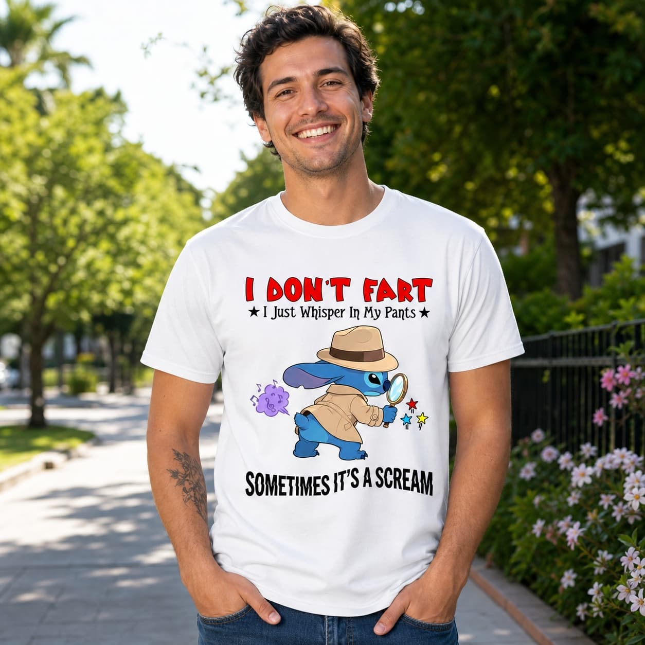 I Don’t Fart I Just Whisper In My Pants Sometimes It’s A Scream-4 Stitch Shirt