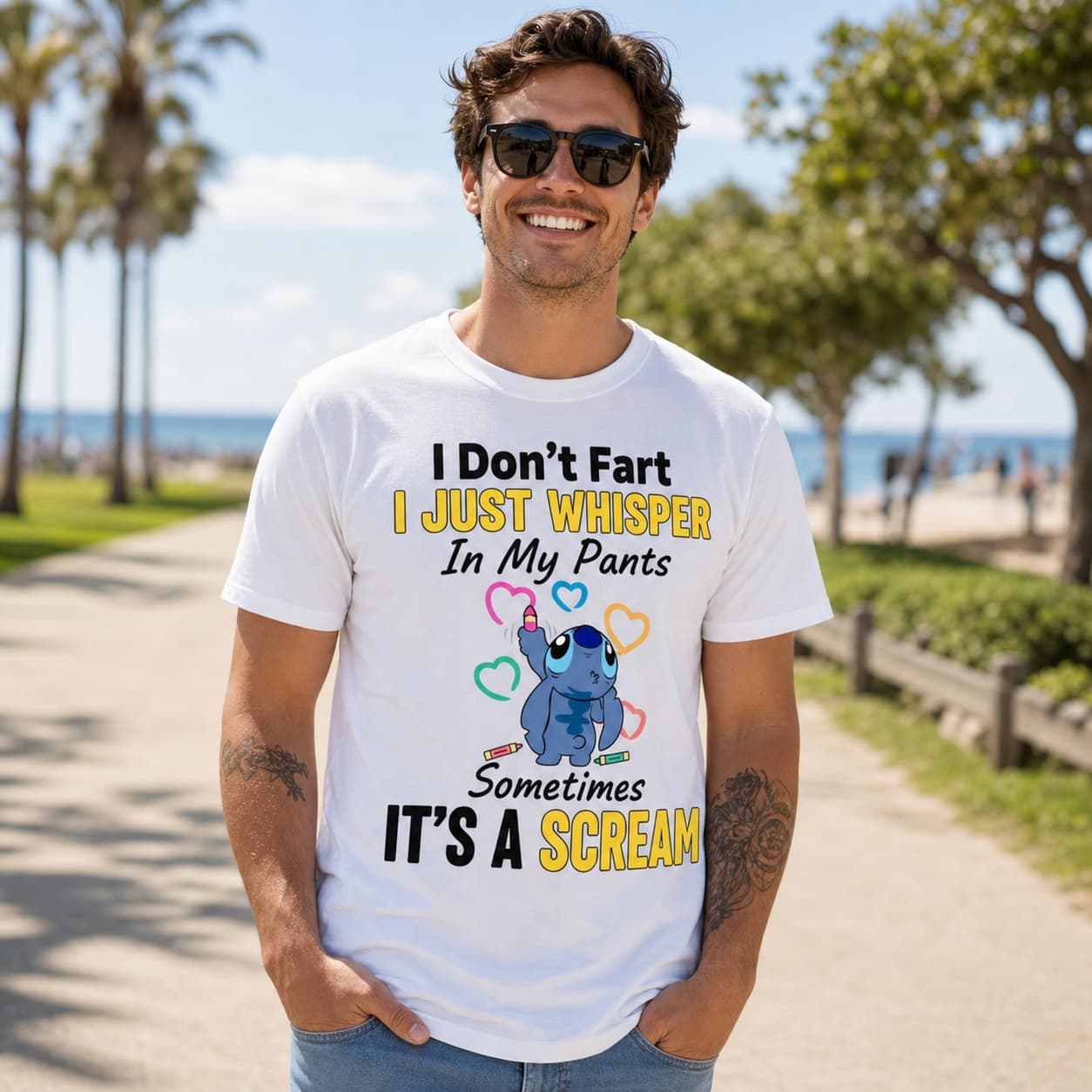 I Don’t Fart I Just Whisper In My Pants Sometimes It’s A Scream Stitch Shirt