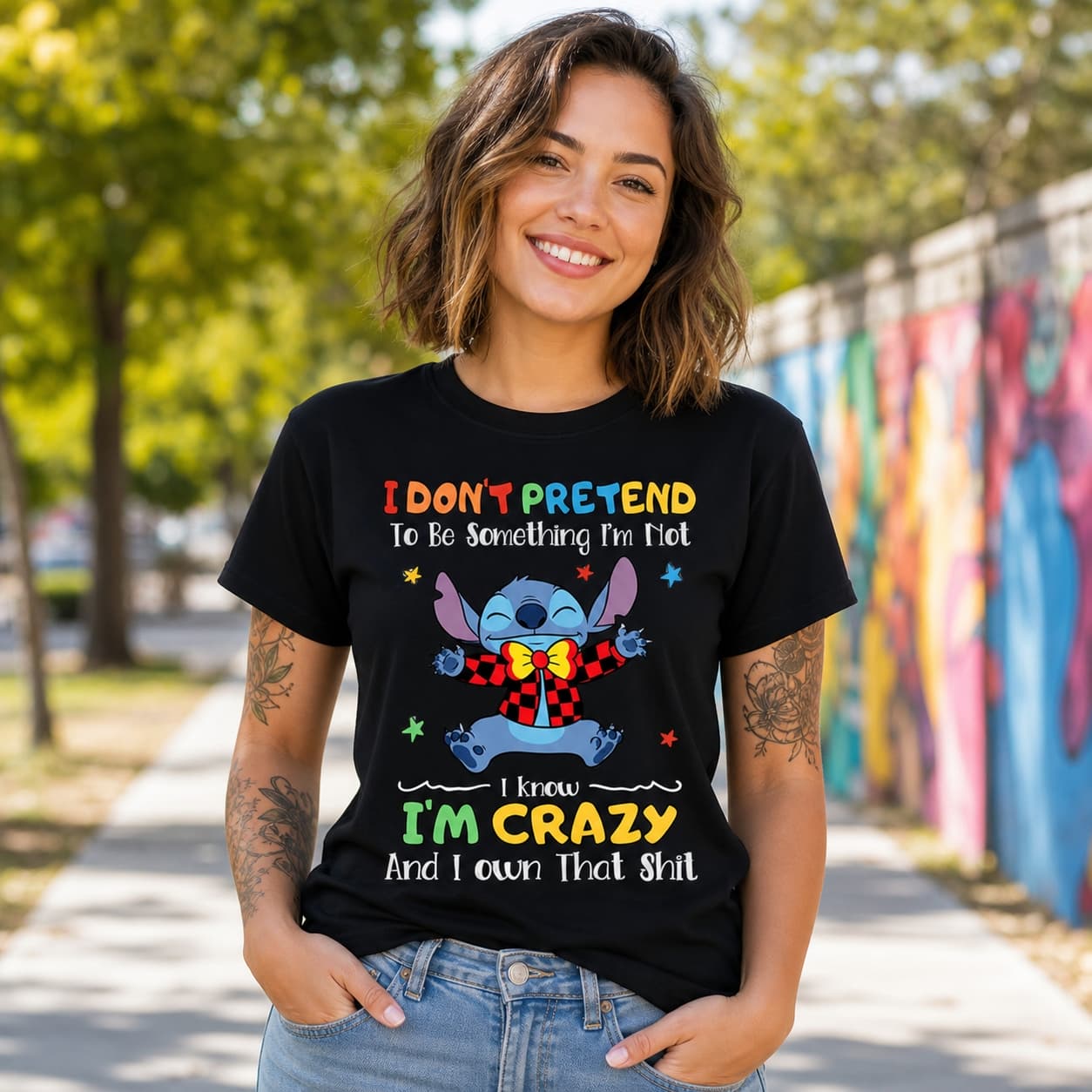I Don’t Pretend To Be Something I’m Not I Know I’m Crazy And I Own That Shit-6 Stitch Shirt
