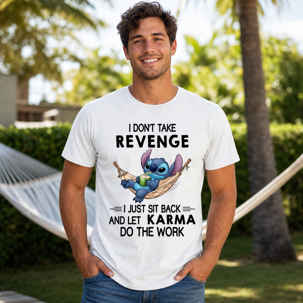 I Don’t Take Revenge I Just Sit Back And Let Karma Do The Work Stitch Shirt