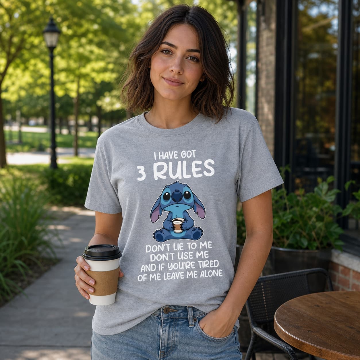 I Have Got 3 Rules Don’t Lie To Me Dont Use Me And If You’re Tired Of Me Leave Me Alone-2 Stitch Shirt