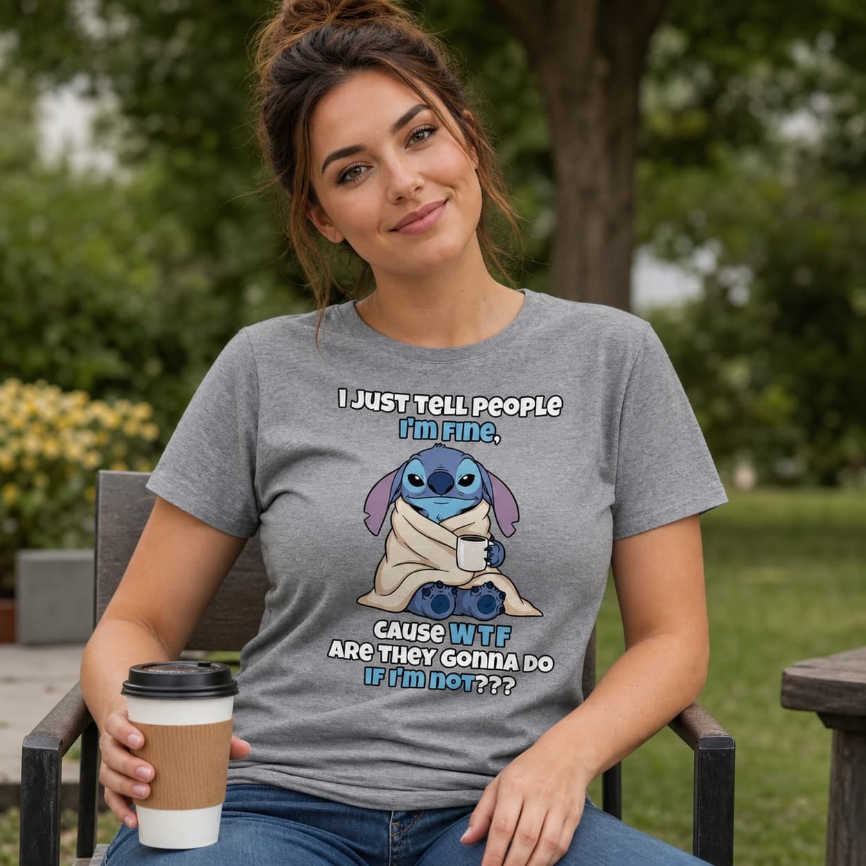 I Just Tell People I’m Fine Cause Wtf Are They Gonna Do If I’m Not Stitch Shirt