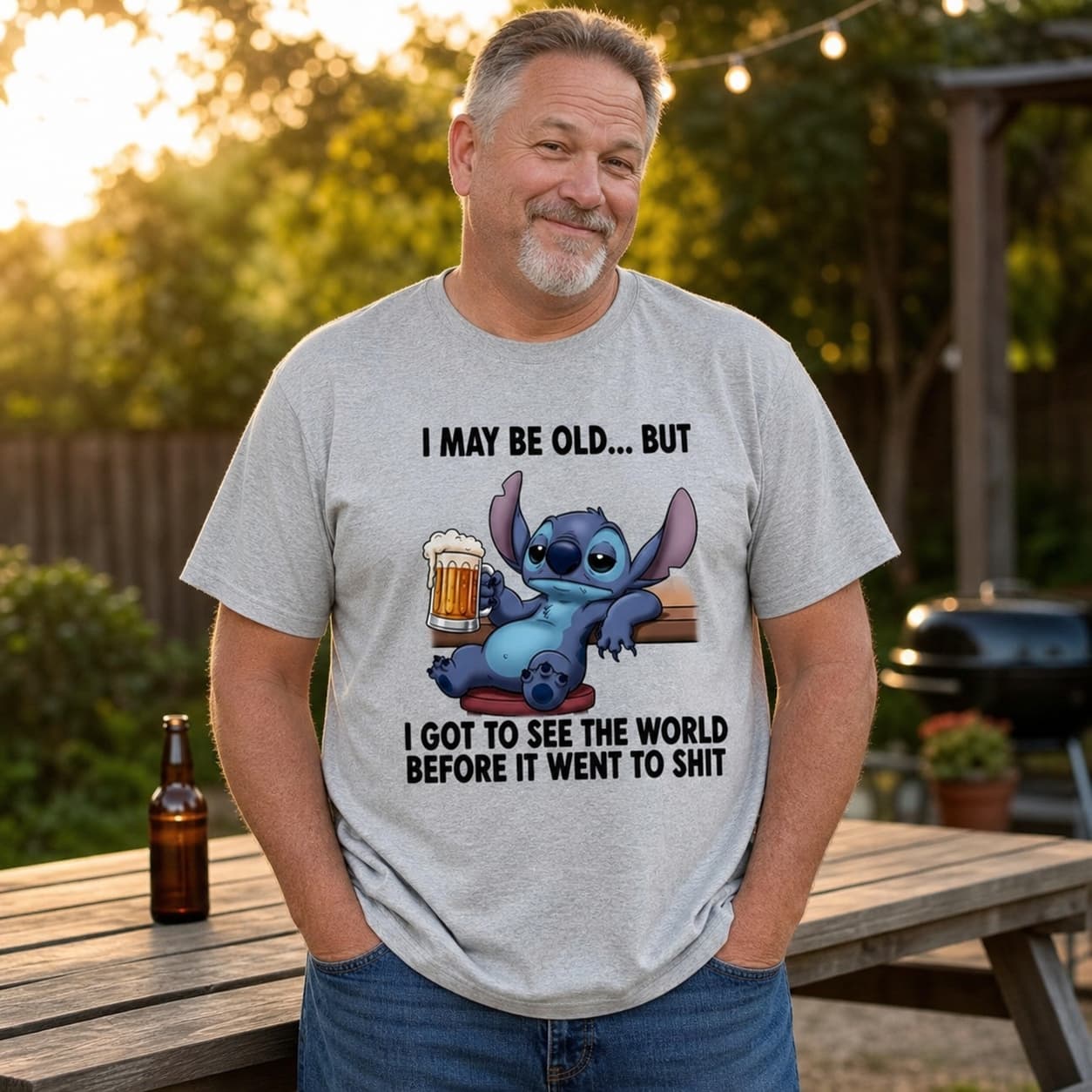 I May Be Old… But I Got To See The World Before It Went To Shit-2 Stitch Shirt