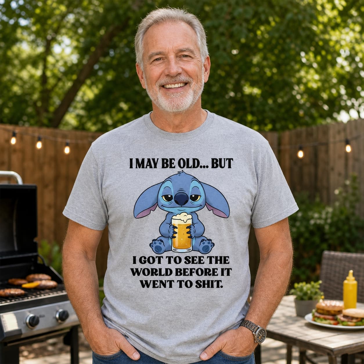 I May Be Old… But I Got To See The World Before It Went To Shit Stitch Shirt