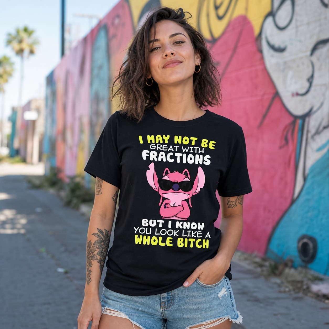 I May Not Be Great With Fractions But I Know You Look Like A Whole Bitch Stitch Shirt