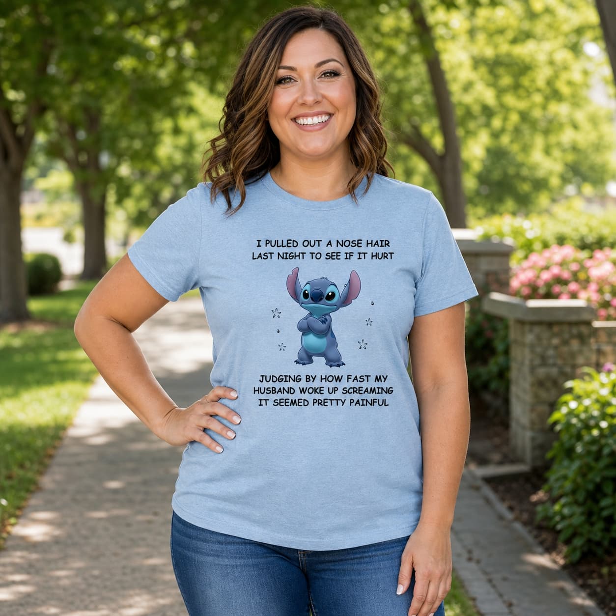 I Pulled Out A Nose Hair Last Night To See If It Hurt Judging By How Fast My Husband Woke Up Screaming It Seemed Pretty Painful Stitch Shirt