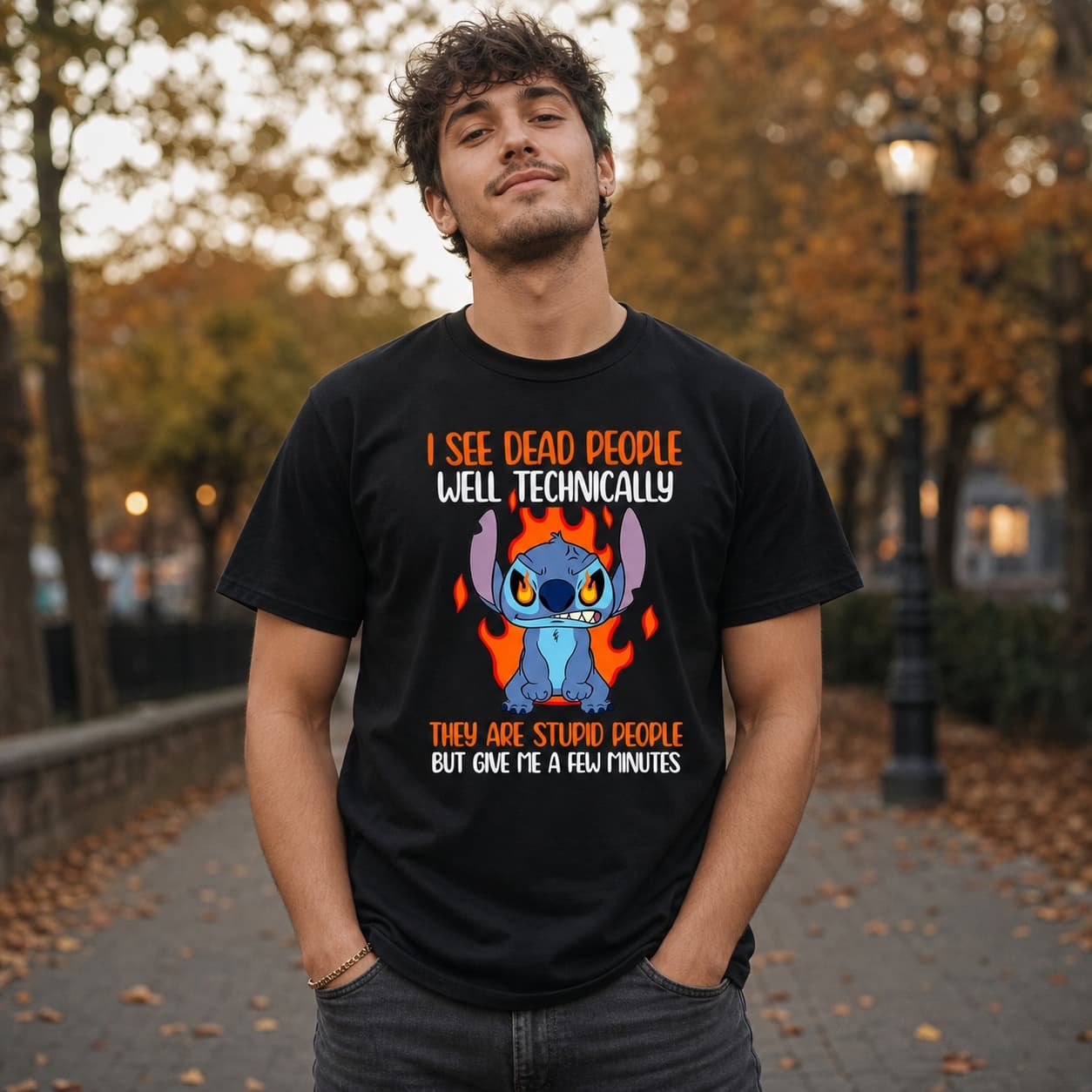 I See Dead People Well Technically They Are Stupid People But Give Me A Few Minutes Stitch Shirt