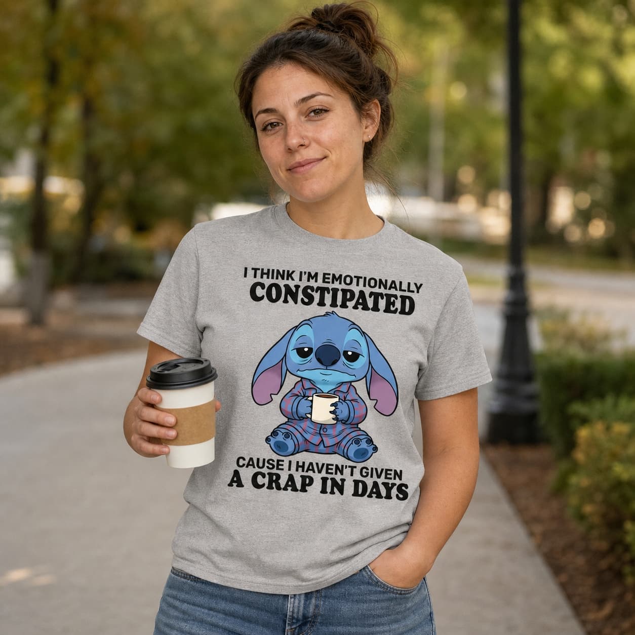 I Think I’m Emotionally Constipated Cause I Haven’t Given A Crap In Days Stitch Shirt