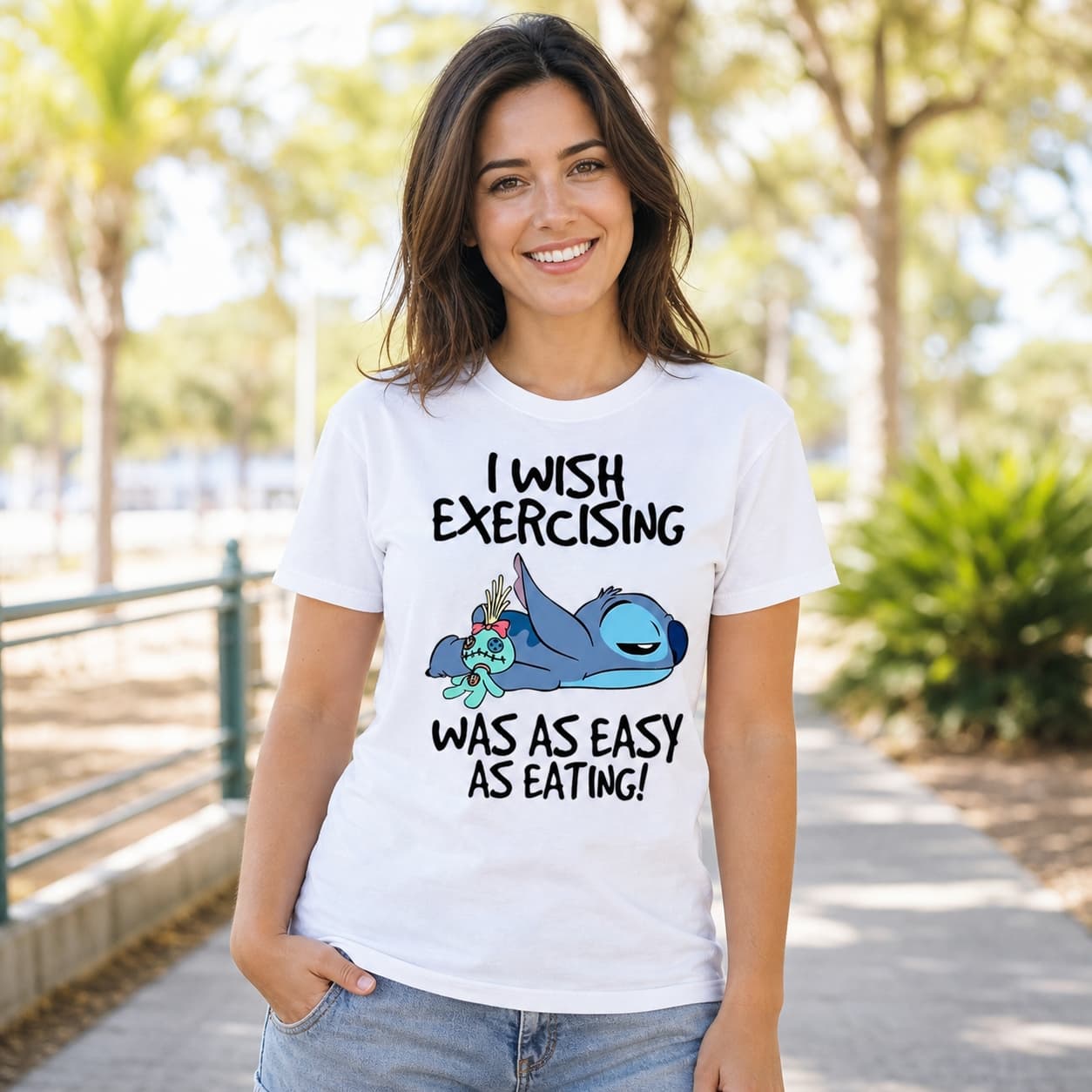 I Wish Exercising Was As Easy As Eating!-2 Stitch Shirt