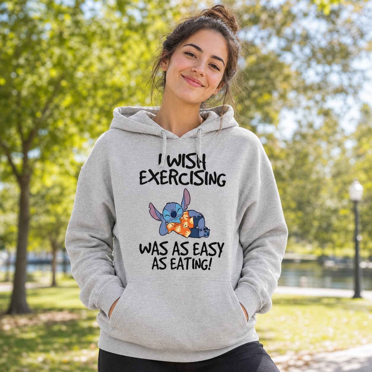 I Wish Exercising Was As Easy As Eating!-3 Stitch Shirt
