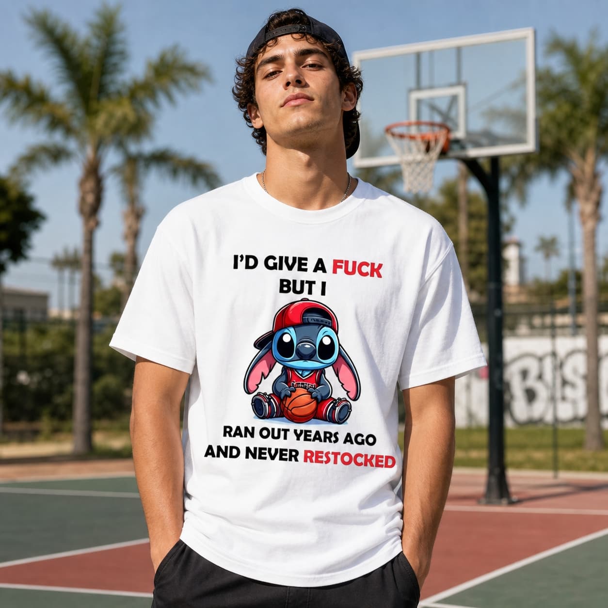 I’d Give A Fuck But I Ran Out Years Ago And Never Restocked Stitch Shirt