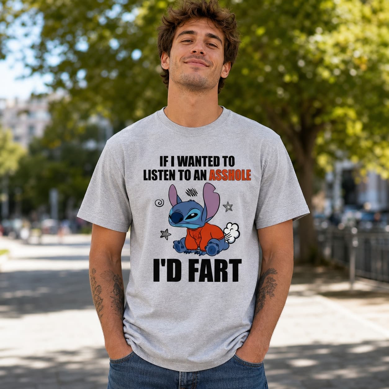 If I Wanted To Listen To An Asshole I’d Fart Stitch Shirt
