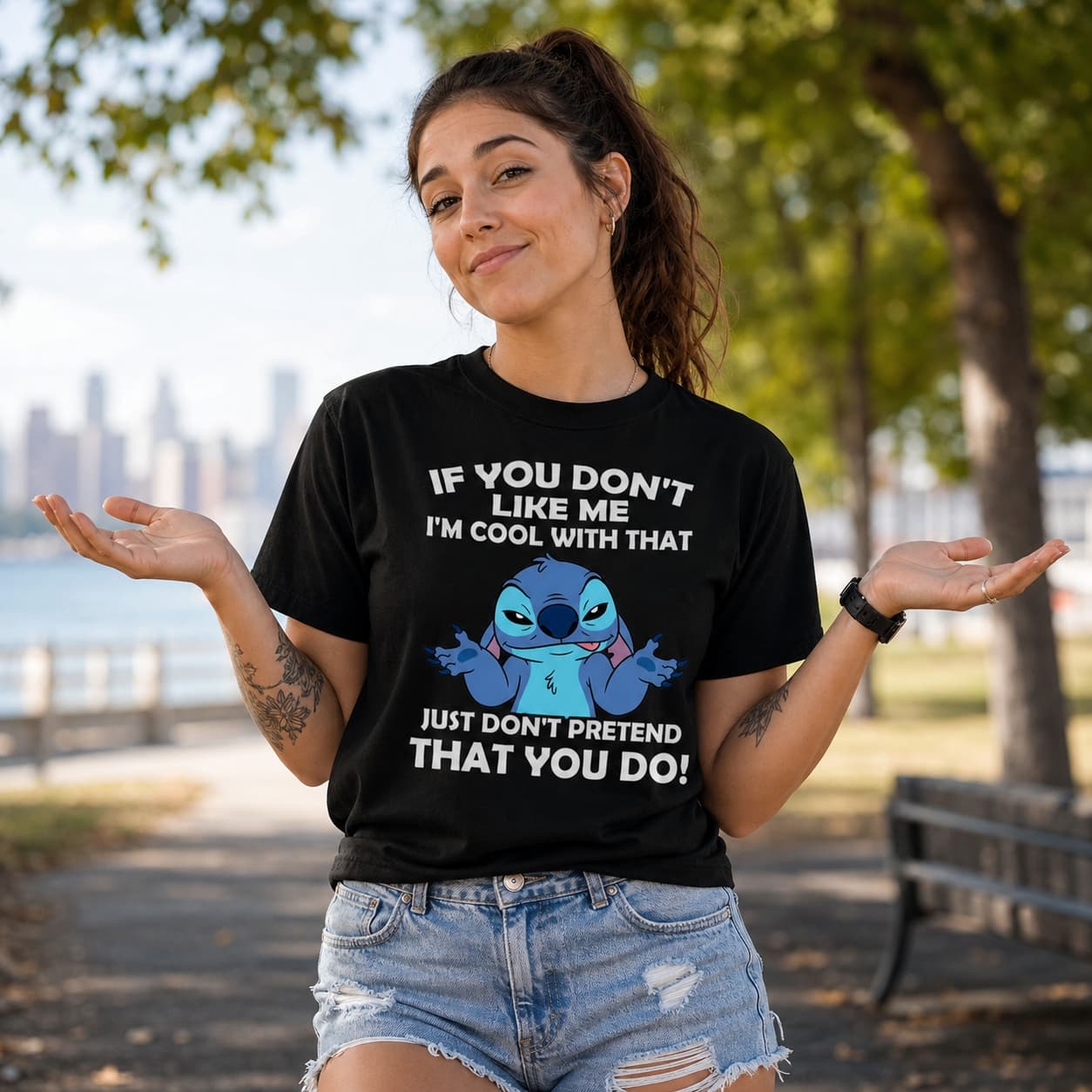 If You Don’t Like Me I’m Cool With That Just Don’t Pretend That You Do! Stitch Shirt