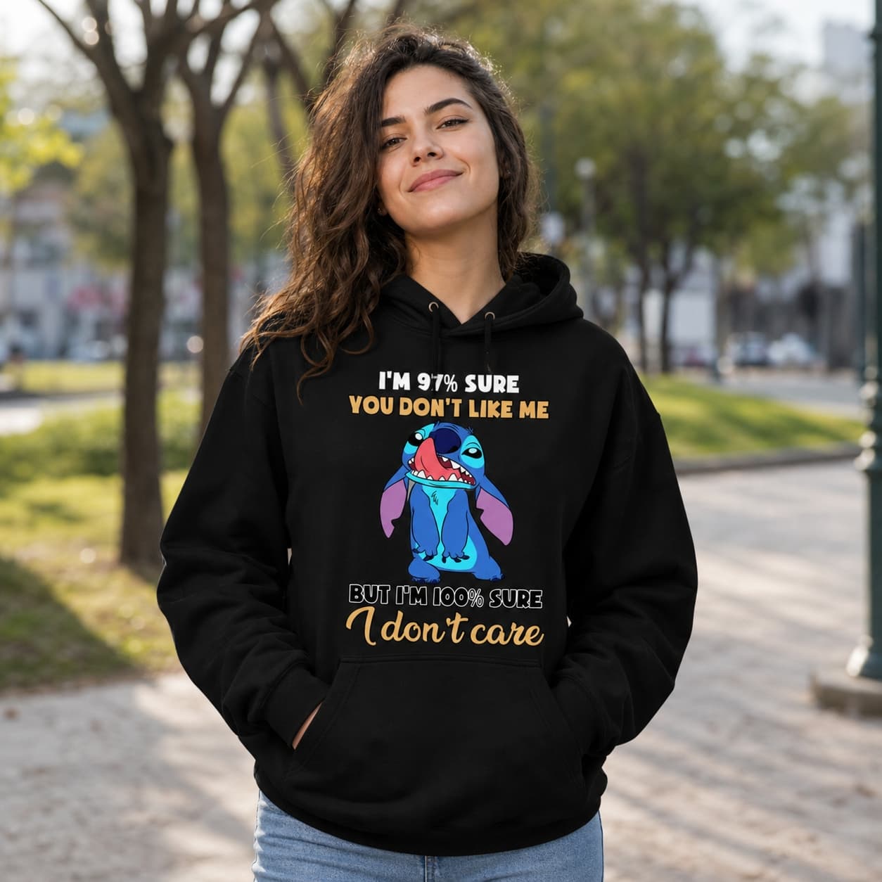 I’m 97% Sure You Don’t Like Me But I’m 100% Sure I Don’t Care-2 Stitch Shirt