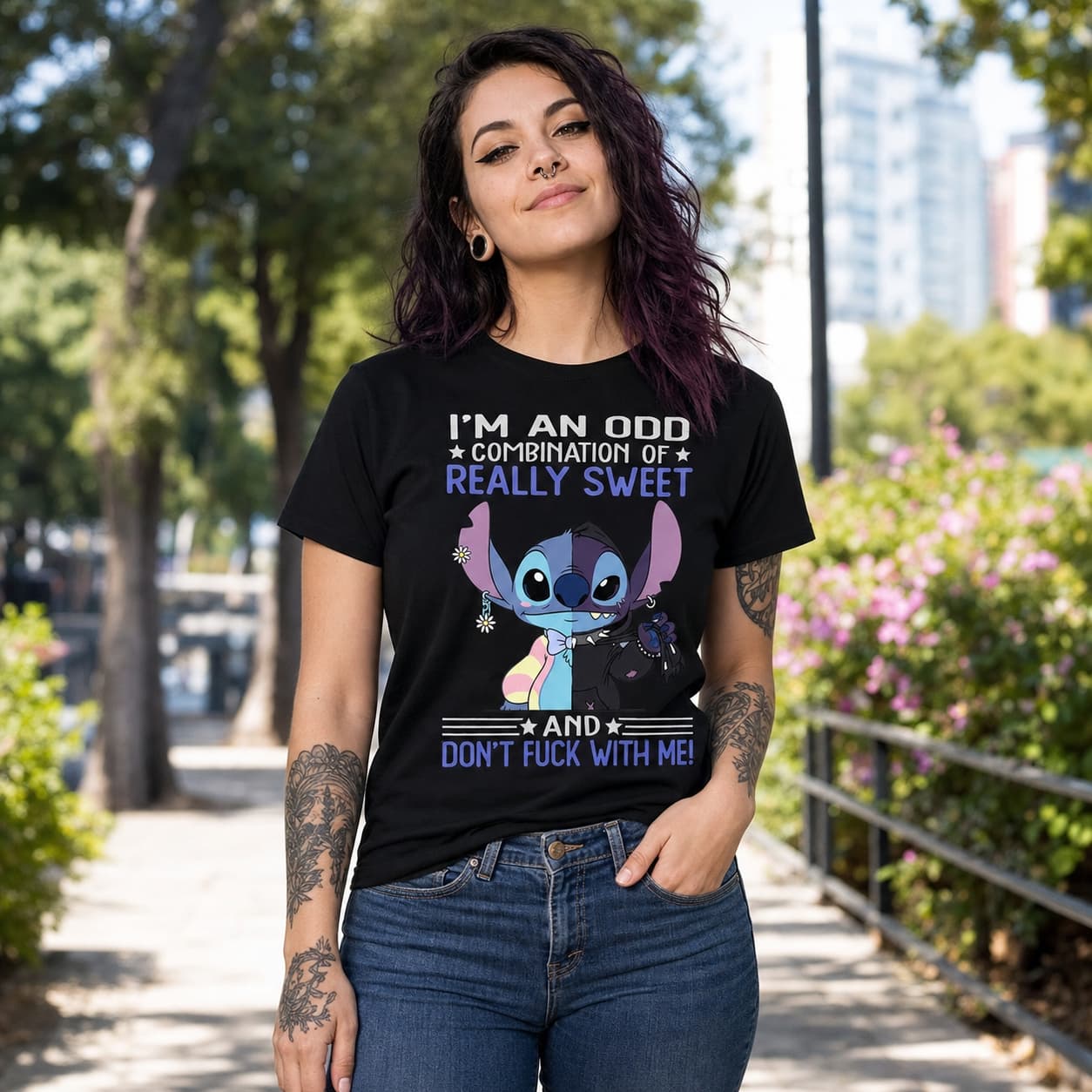 I’m An Odd Combination Of Really Sweet And Don’t Fuck With Me! Stitch Shirt