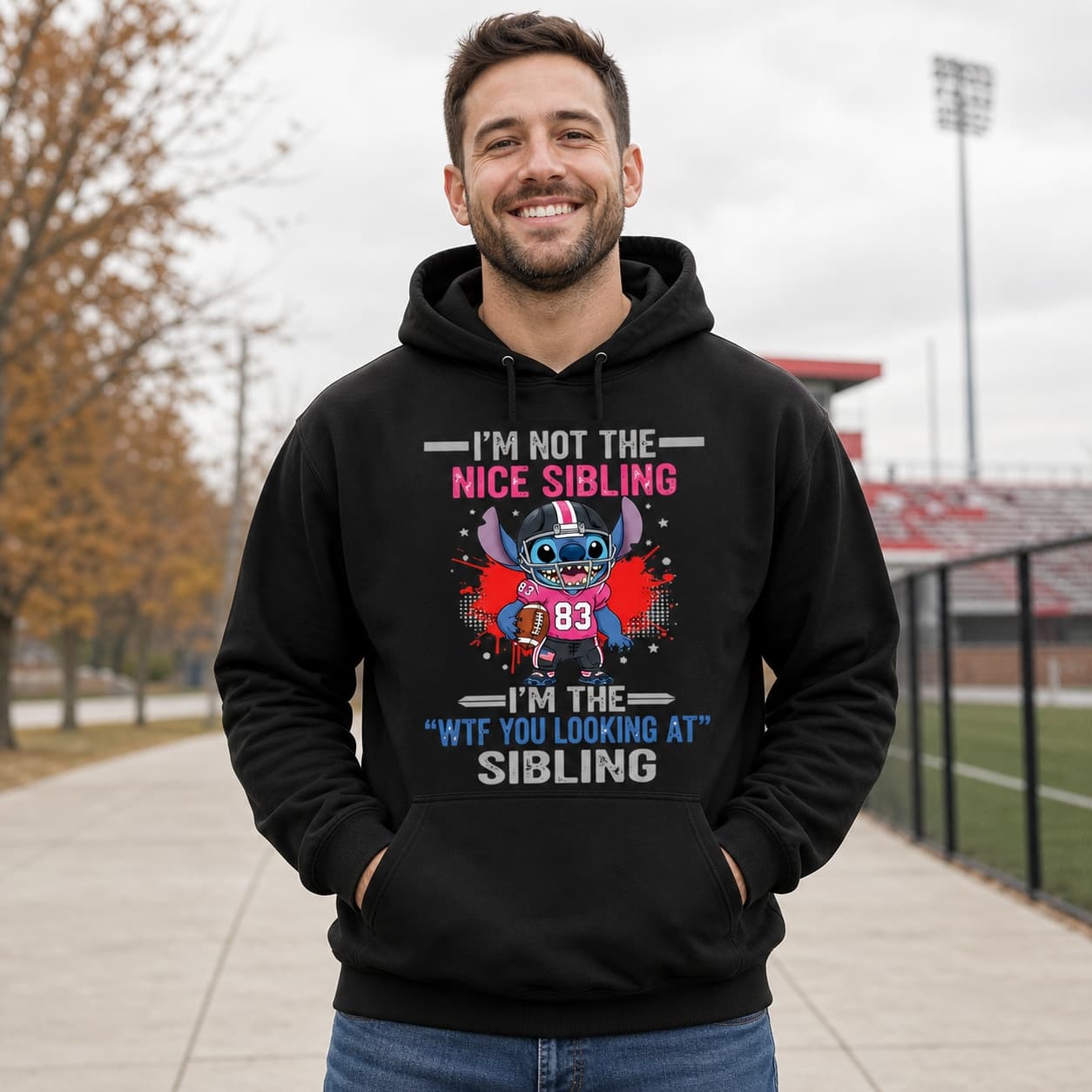 I’m Not The Nice Sibling I’m The Wtf You Looking At Sibling Stitch Shirt