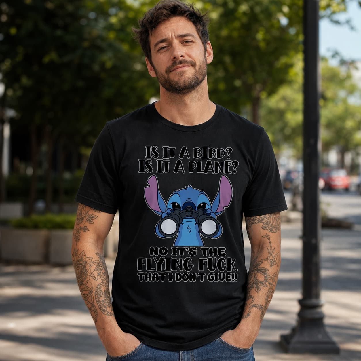 Is It A Bird Is It A Plane No It’s The Flying Fuck That I Don’t Give!! Stitch Shirt