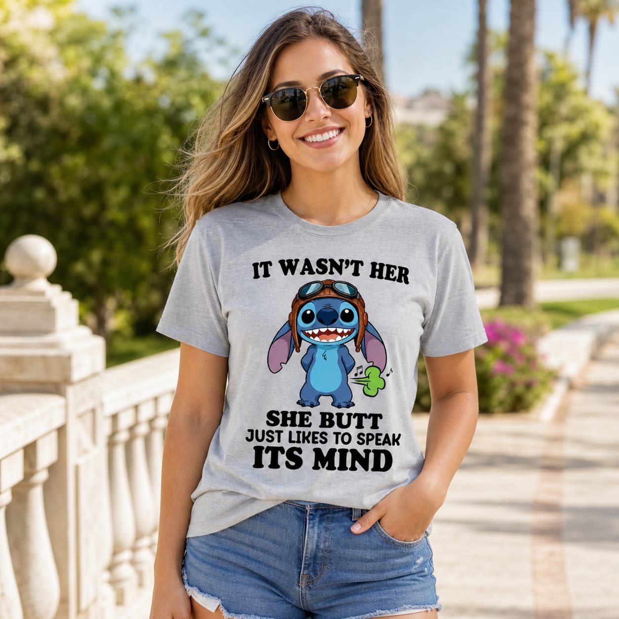 It Wasn’t Her She Butt Just Likes To Speak Its Mind Stitch Shirt