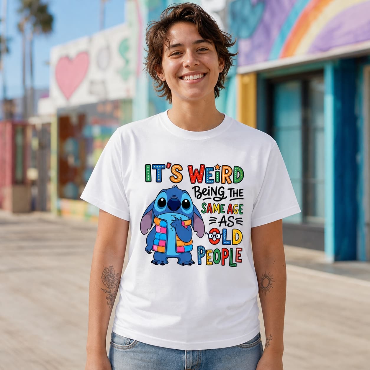 It’s Weird Being The Same Age As Old People-2 Stitch Shirt