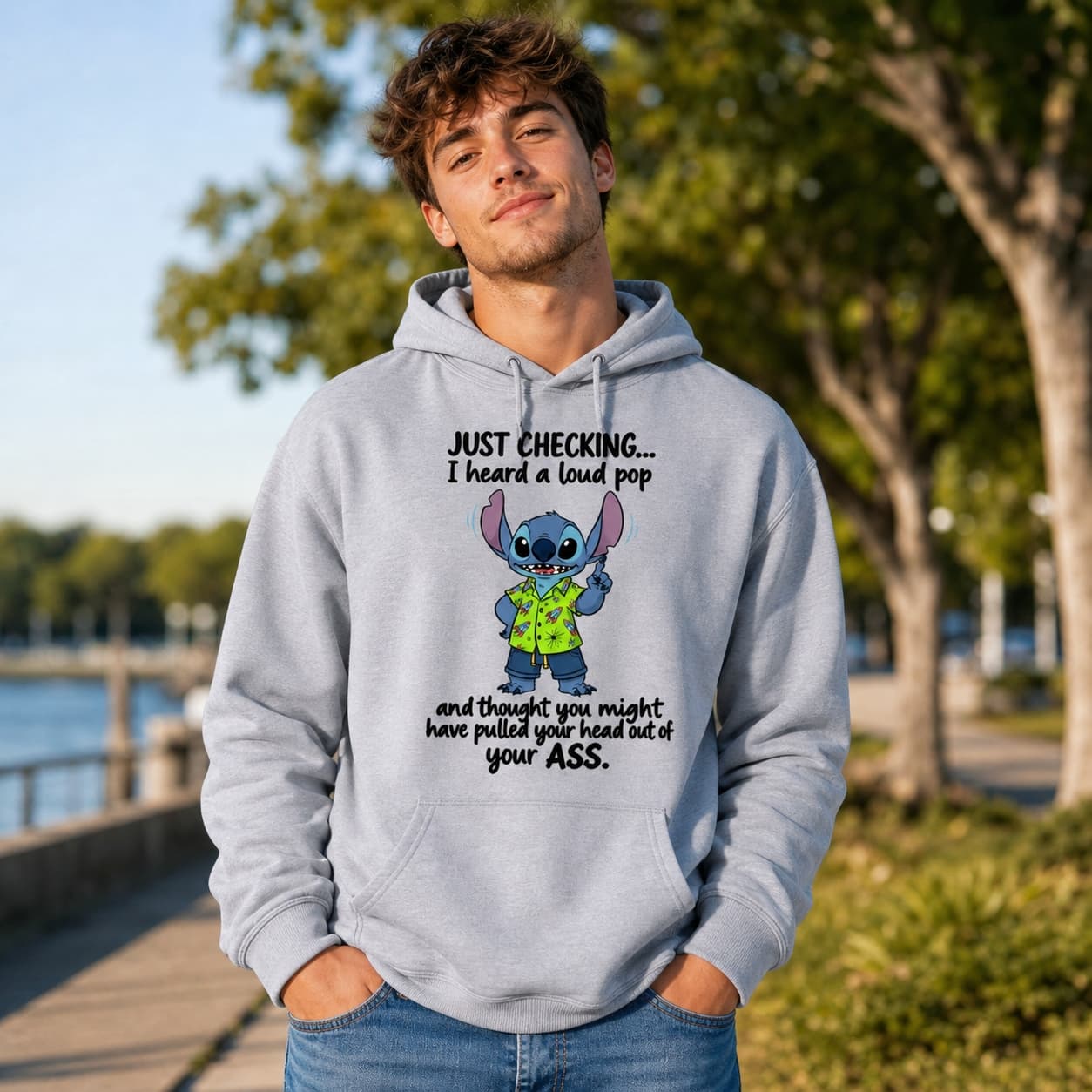 Just Checking On You… I Heard A Loud Pop. And Though You May Have Pulled Your Head Out Of Ydur Ass Stitch Shirt