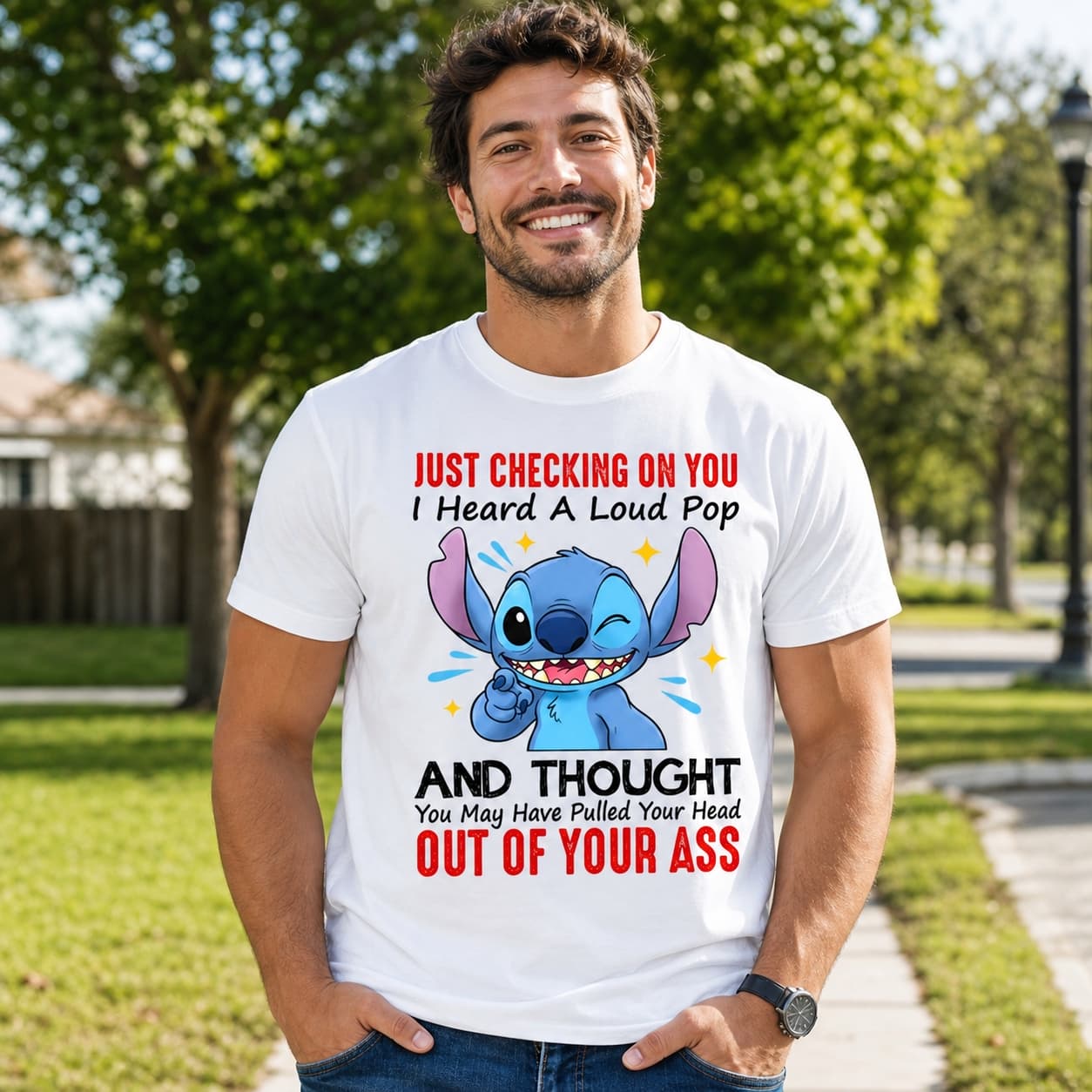 Just Checking On You… I Heard A Loud Pop. And Though You May Have Pulled Your Head Out Of Your Ass Stitch Shirt