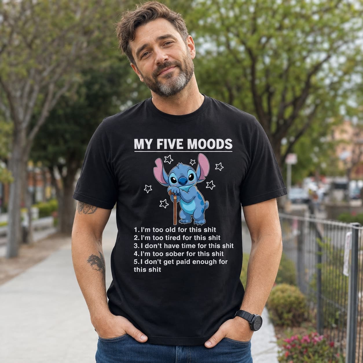 My Five Moods Stitch Shirt