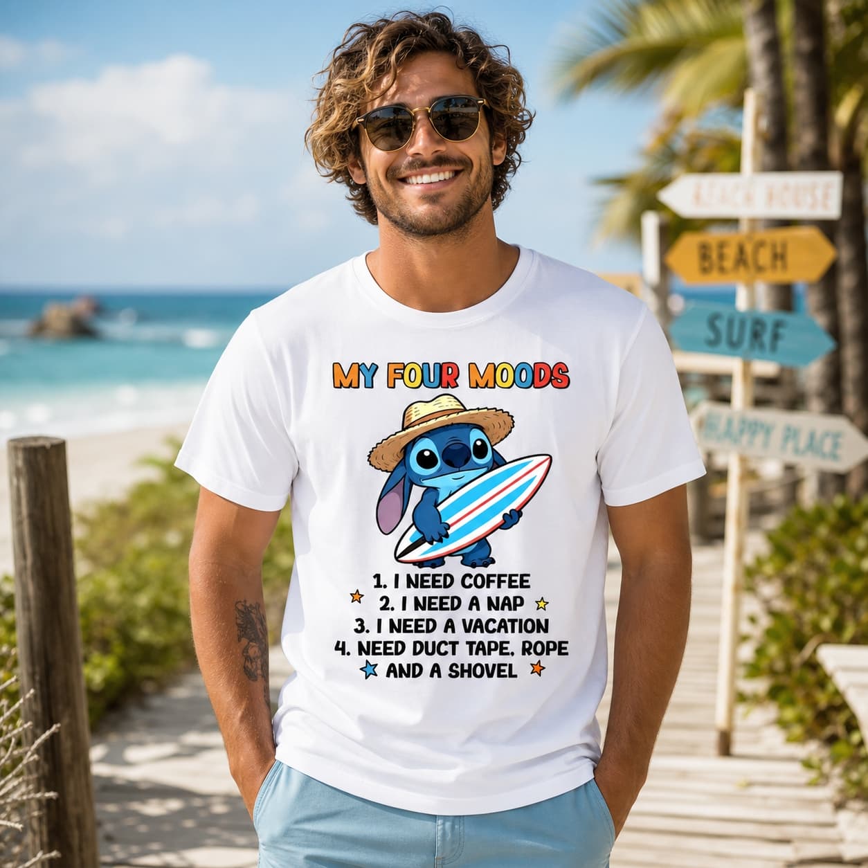My Four Moods-2 Stitch Shirt