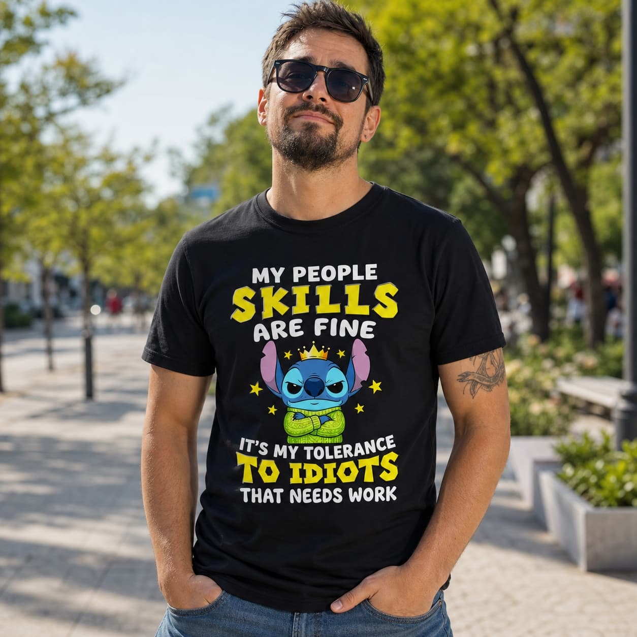My People Skills Are Fine It’s My Tolerance For Idiots That Needs Work Stitch Shirt