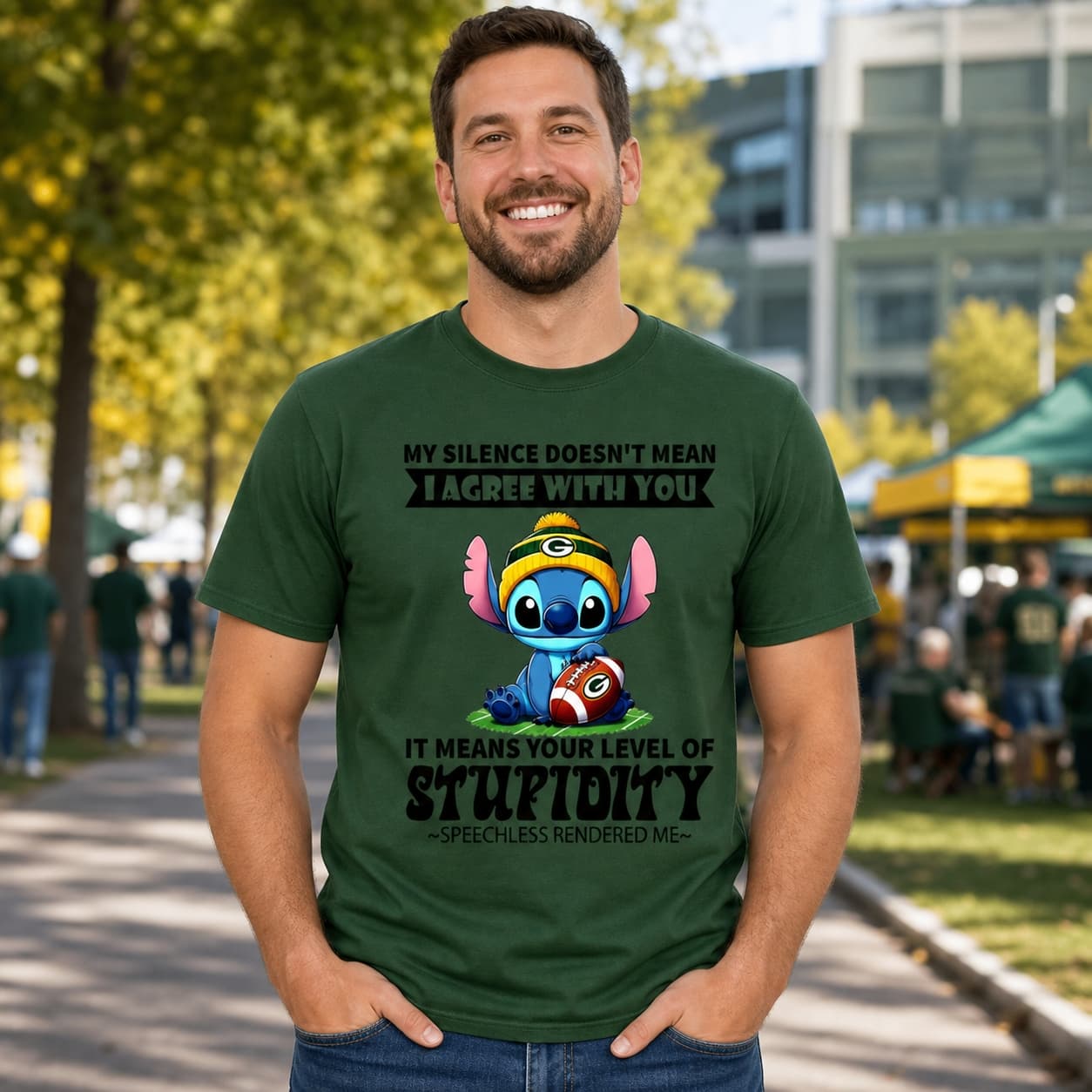My Silence Doesn’t Mean I Agree With You It Means Your Level Of Stupidity Rendered Me Speechless-2 Stitch Shirt