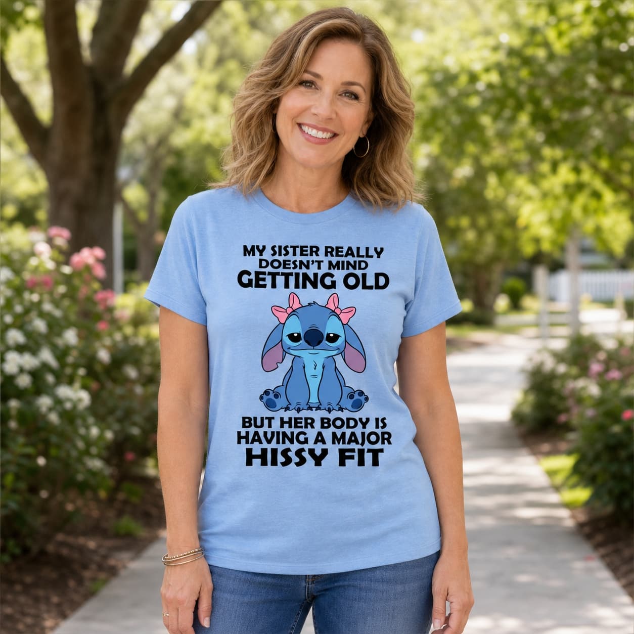 My Sister Really Doesn’t Mind Getting Old But Her Body Is Having A Major Hissy Fit Stitch Shirt