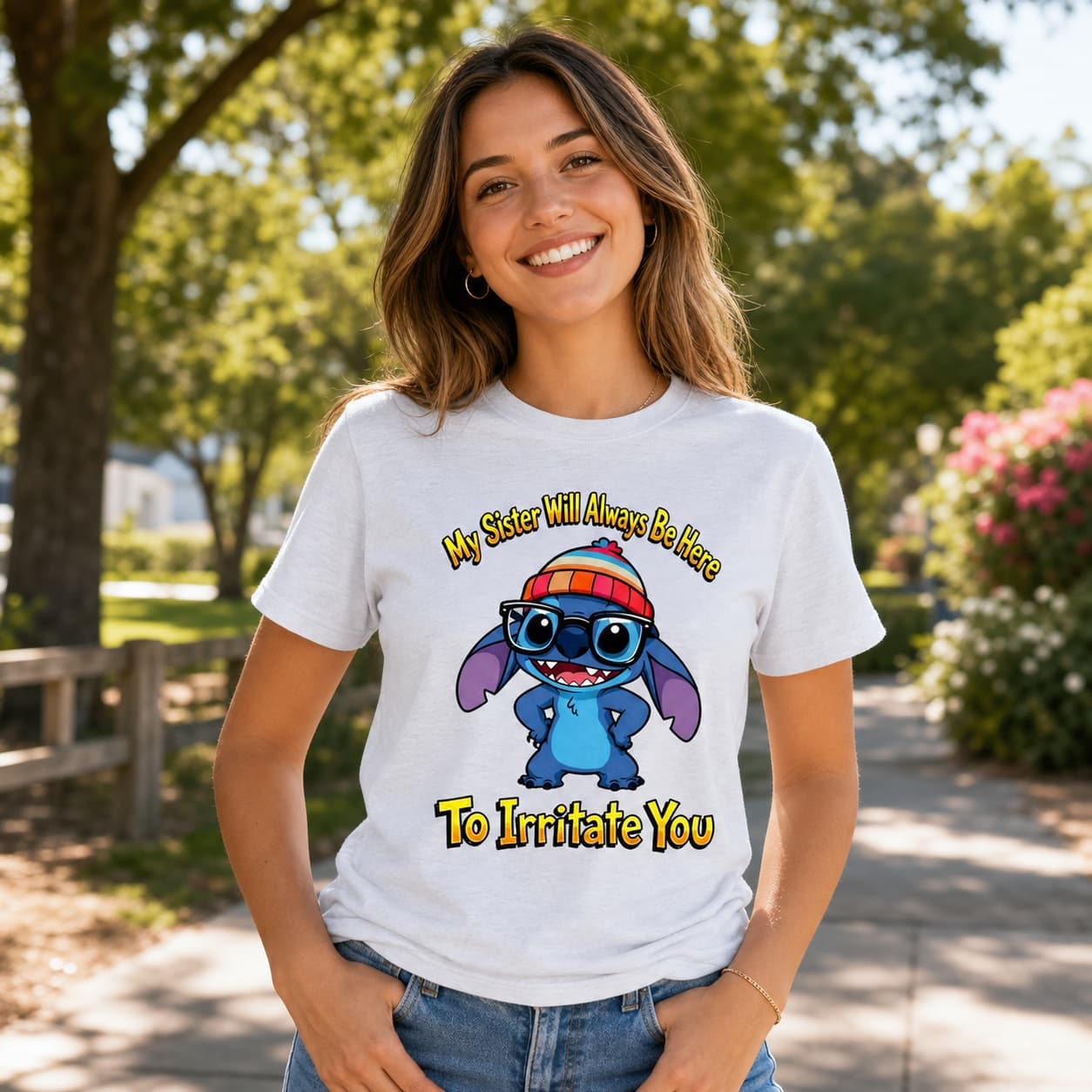 My Sister Will Always Be Here To Irritate You Stitch Shirt